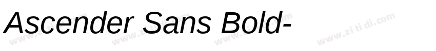 Ascender Sans Bold字体转换